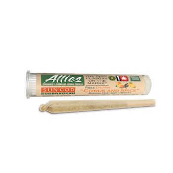 Citrus & Spice Kief-Infused Herbal Allies Preroll by Sun God Medicinals